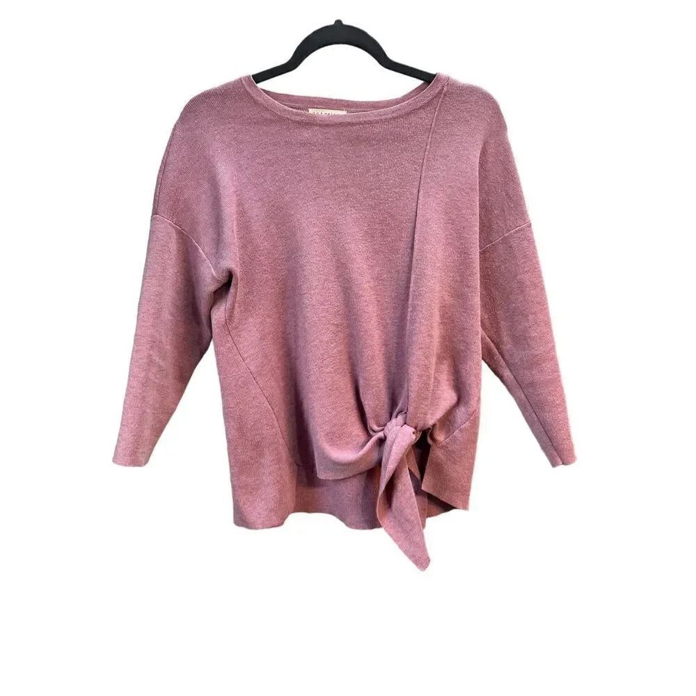Retrology Women's Pink Pullover Knot Front Sweater Size Medium